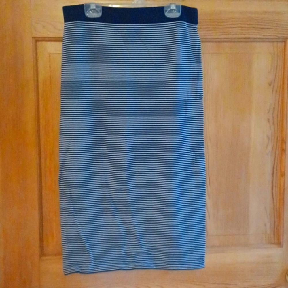 MICHAEL KORS STRIPED PENCIL SKIRT SZ M